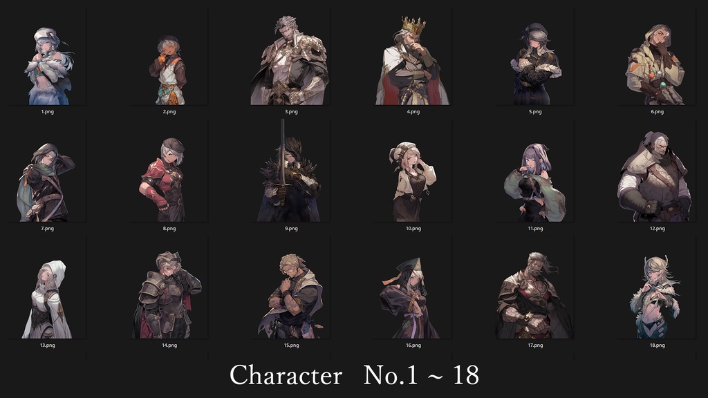 【RPG向け】キャラ100種立ち絵素材集