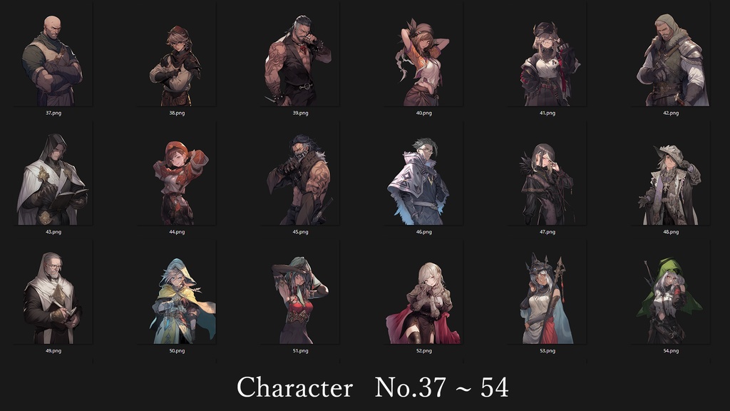 【RPG向け】キャラ100種立ち絵素材集