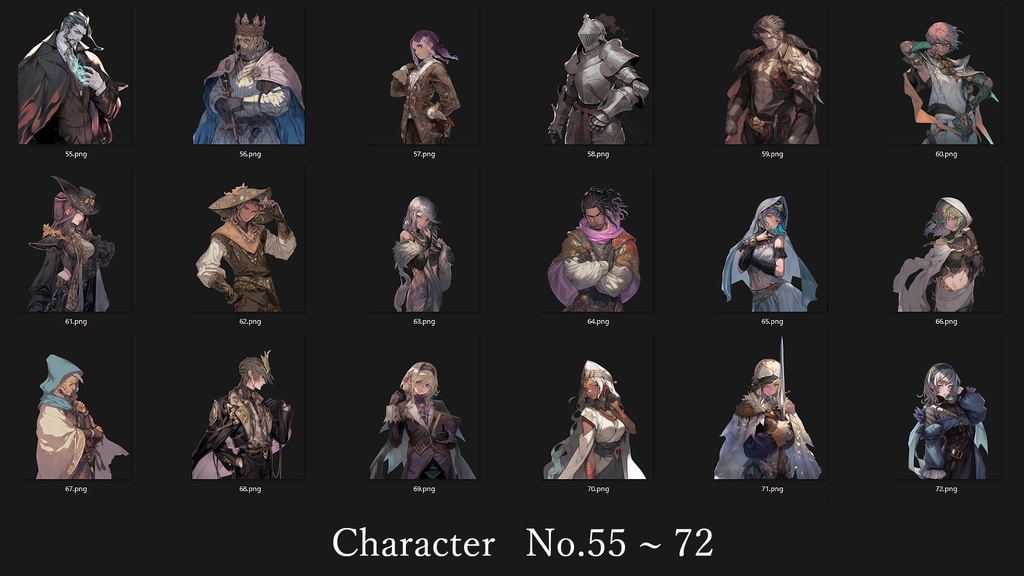 【RPG向け】キャラ100種立ち絵素材集