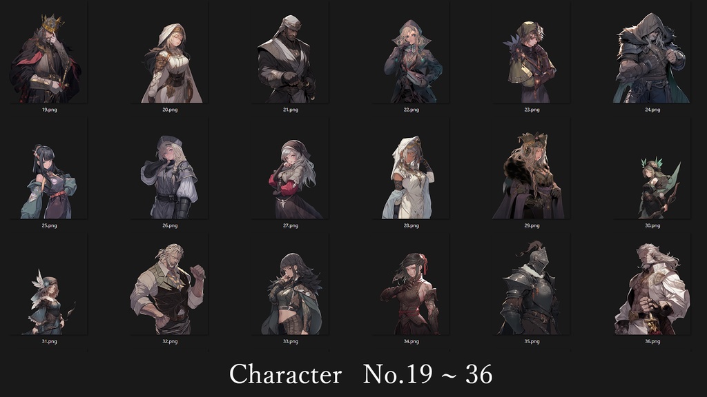 【RPG向け】キャラ100種立ち絵素材集