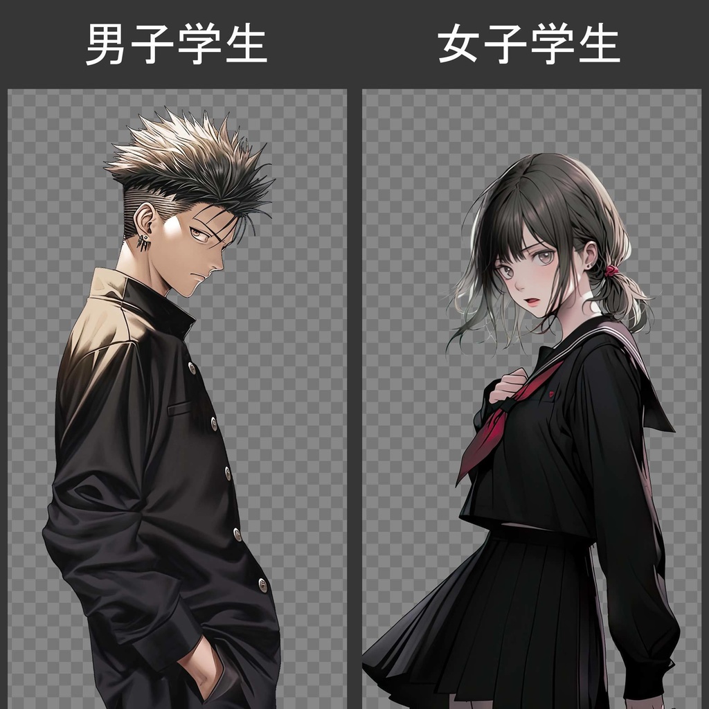 現代キャラ150種立ち絵+背景200種素材集