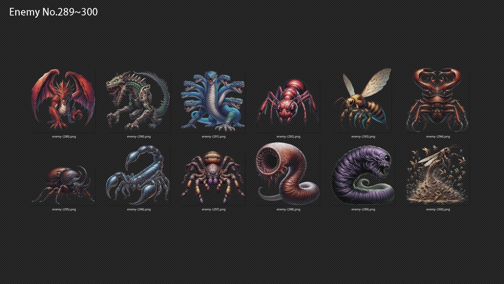 モンスター&キャラクターイラスト300種【RPGバトルグラフィック素材集】