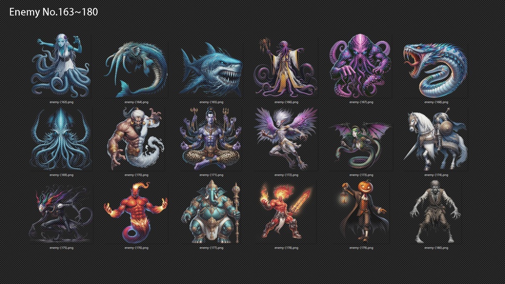 モンスター&キャラクターイラスト300種【RPGバトルグラフィック素材集】