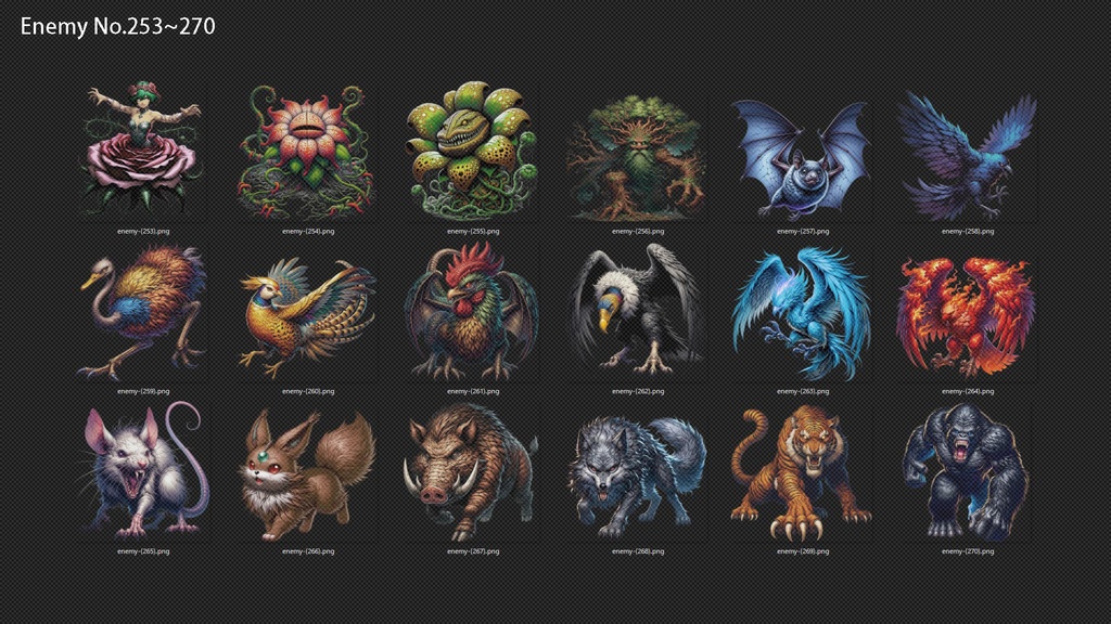 モンスター&キャラクターイラスト300種【RPGバトルグラフィック素材集】