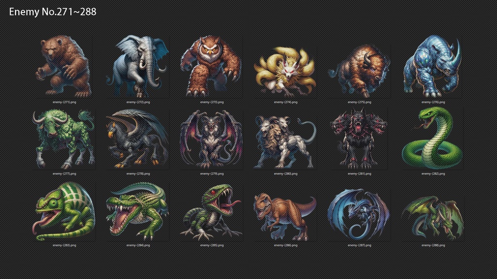 モンスター&キャラクターイラスト300種【RPGバトルグラフィック素材集】