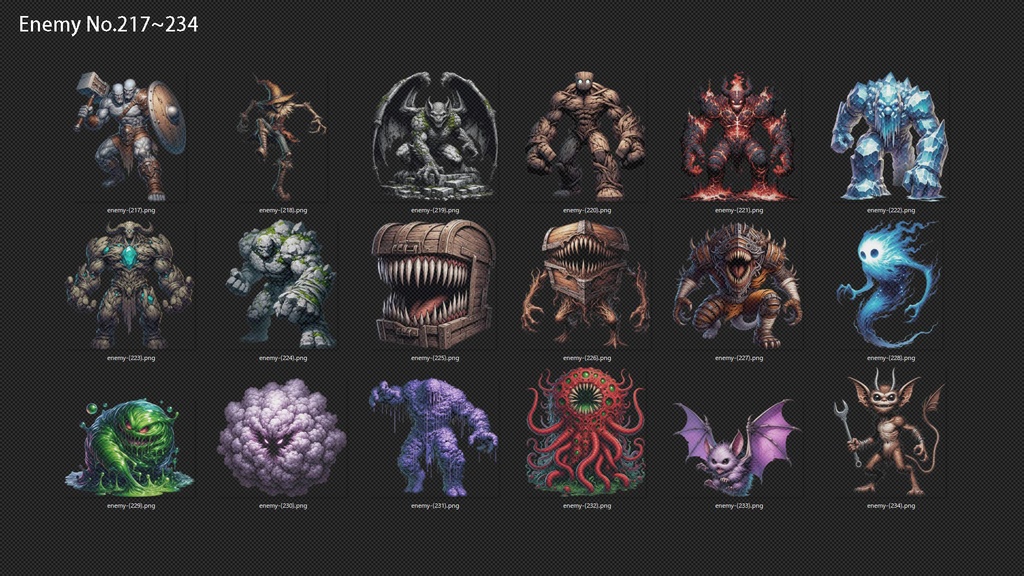 モンスター&キャラクターイラスト300種【RPGバトルグラフィック素材集】