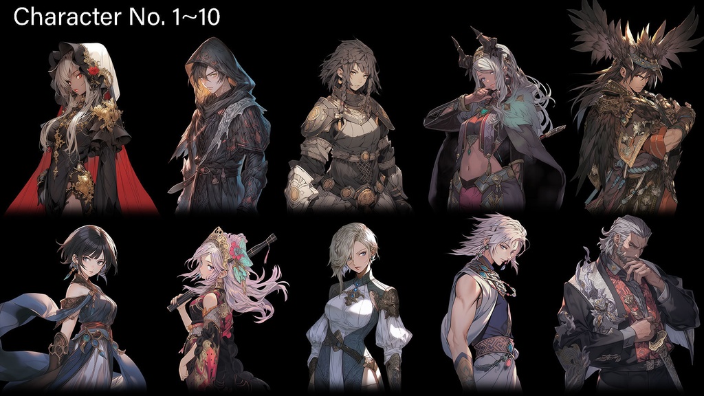 【フリー素材】キャラ20種 立ち絵素材集