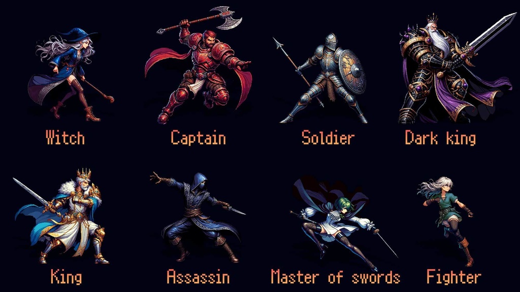 【ドット絵風】エネミー素材集 300種【モンスター&人型 サイドビューバトル用】