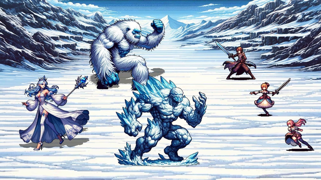 【ドット絵風】エネミー素材集 300種【モンスター&人型 サイドビューバトル用】