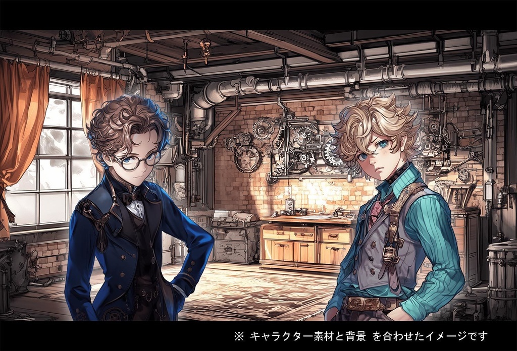 【立ち絵】キャラ 300種 + 背景 素材