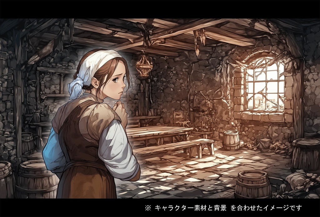 【立ち絵】キャラ 300種 + 背景 素材