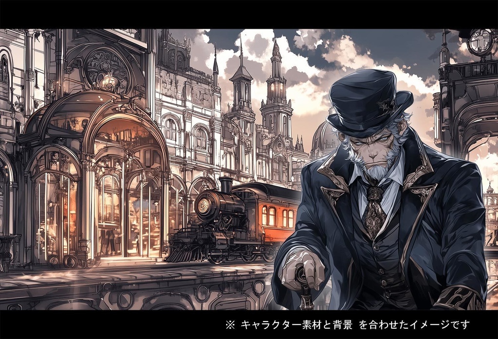 【立ち絵】キャラ 300種 + 背景 素材