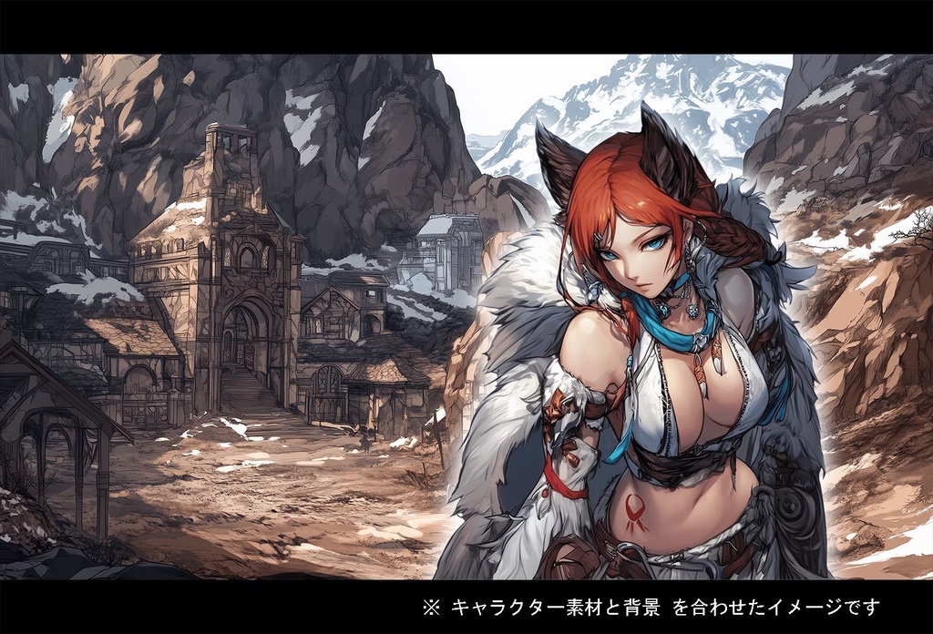 【立ち絵】キャラ 300種 + 背景 素材