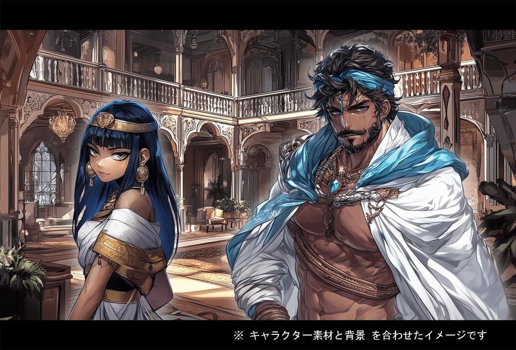 【立ち絵】キャラ 300種 + 背景 素材