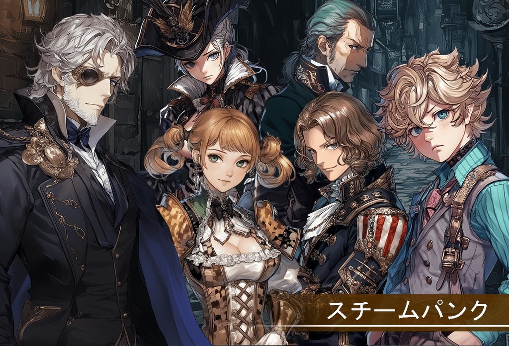 【立ち絵】キャラ 300種 + 背景 素材