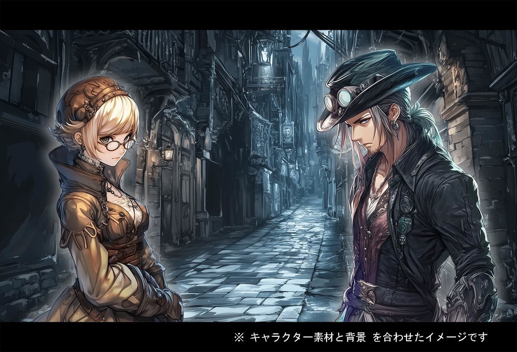 【立ち絵】キャラ 300種 + 背景 素材