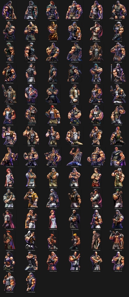 【立ち絵】キャラ80種  ディストピアの闘士達 + 背景