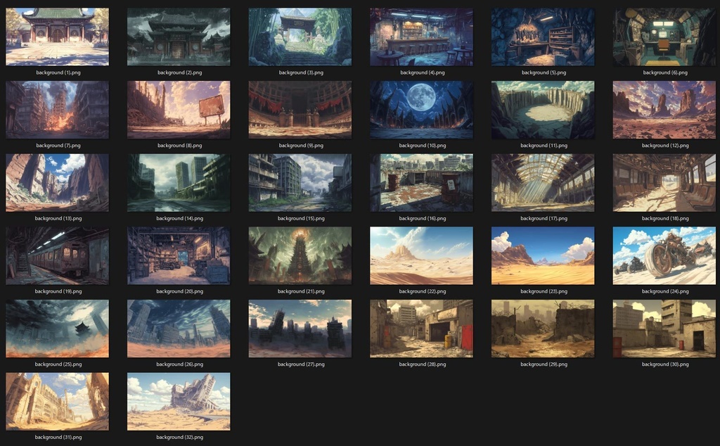 【立ち絵】キャラ80種  ディストピアの闘士達 + 背景