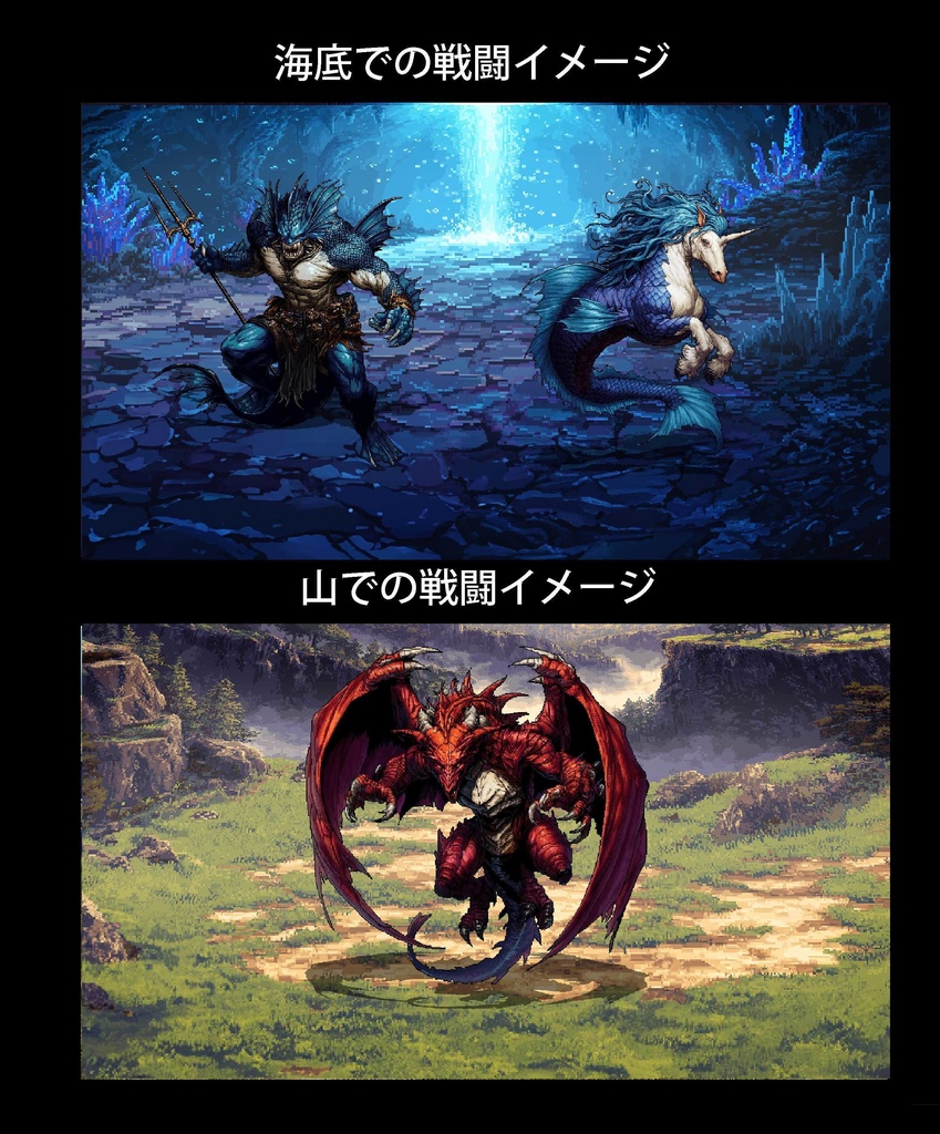 【ドット絵風】モンスター&キャラクターイラスト 500種