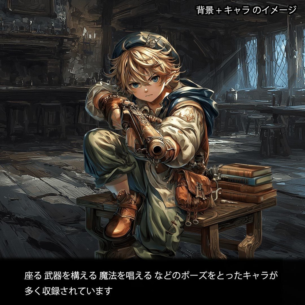 100キャラクターパック -異世界英雄譚-|RPG・TRPG向け立ち絵+背景素材集