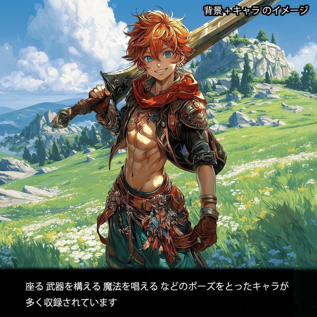 100キャラクターパック -異世界英雄譚-|RPG・TRPG向け立ち絵+背景素材集