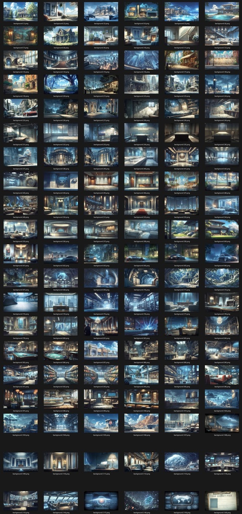 秘密組織エージェント 立ち絵フルセット + 背景素材【全身 / 表情 / TRPG】