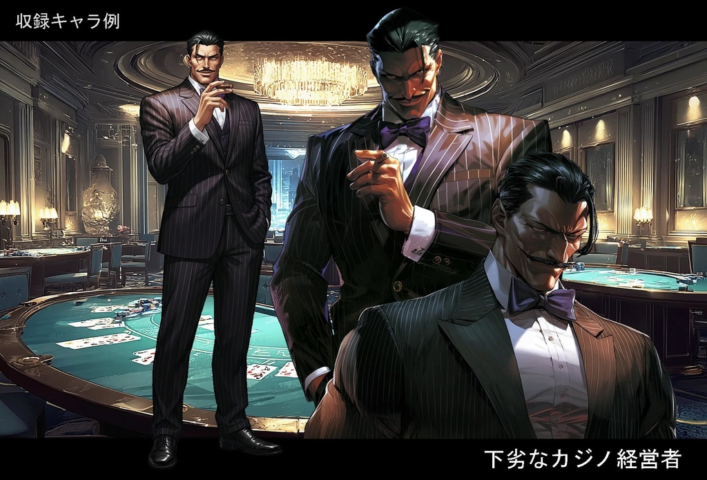 秘密組織エージェント 立ち絵フルセット + 背景素材【全身 / 表情 / TRPG】