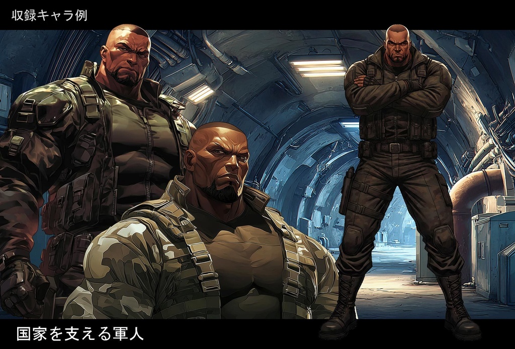 秘密組織エージェント 立ち絵フルセット + 背景素材【全身 / 表情 / TRPG】