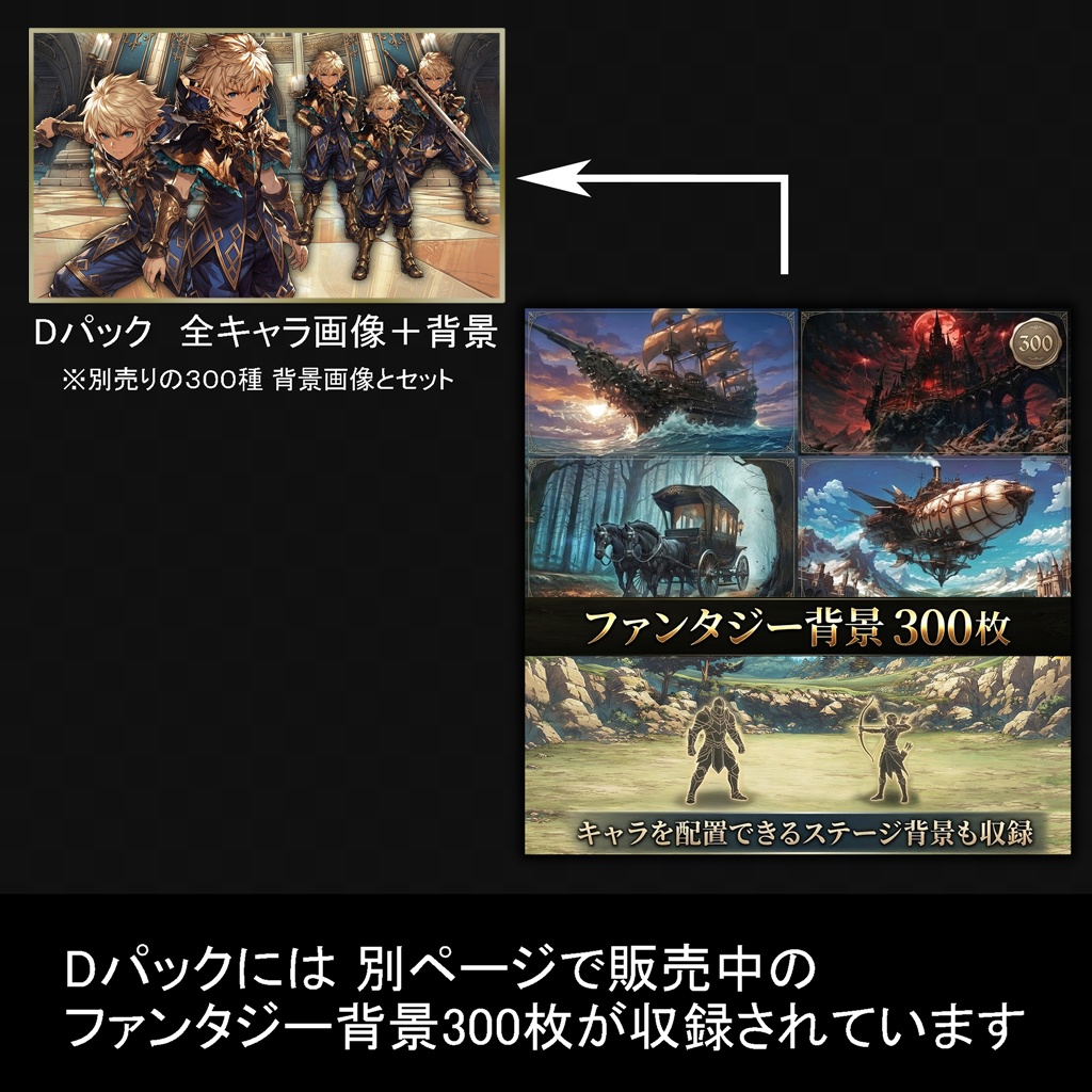 【100キャラ】ファンタジーゲーム立ち絵(亜人 / 魔族):全身・表情差分・ボイスドラマ・ゲーム制作向け / Fantasy Character Asset Pack : 100 Characters