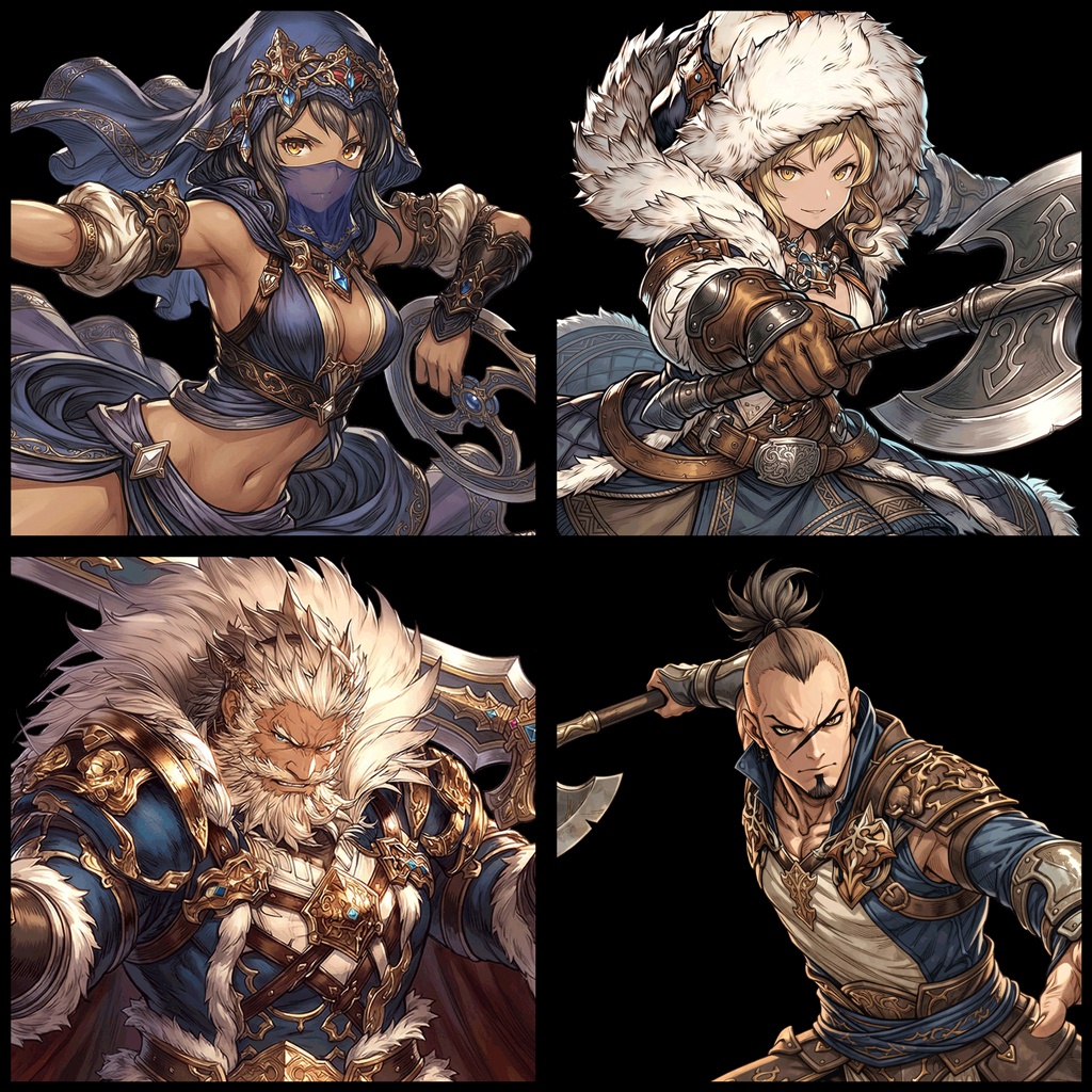 【フリー素材】ゲームキャラクター立ち絵:全身・表情差分・ボイスドラマ・ゲーム制作向け / Fantasy Character Asset Pack : 25 Characters