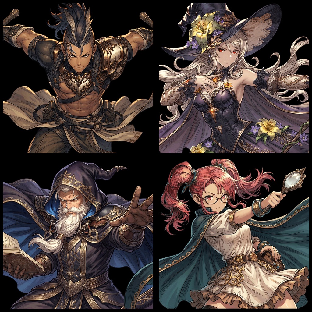 【フリー素材】ゲームキャラクター立ち絵:全身・表情差分・ボイスドラマ・ゲーム制作向け / Fantasy Character Asset Pack : 25 Characters