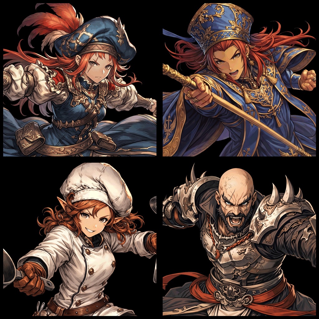 【フリー素材】ゲームキャラクター立ち絵:全身・表情差分・ボイスドラマ・ゲーム制作向け / Fantasy Character Asset Pack : 25 Characters