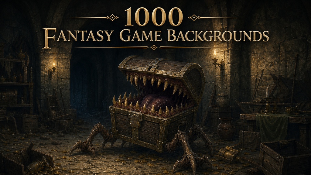 【1000枚】本格リアルファンタジー背景 素材集 / Fantasy Asset Pack : 1000 Backgrounds