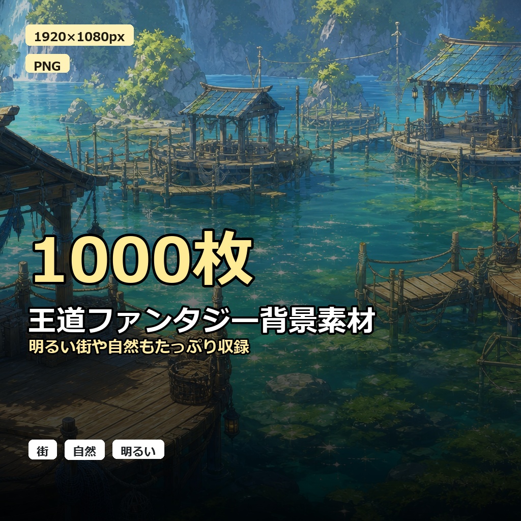 【1000枚】本格リアルファンタジー背景 素材集 / Fantasy Asset Pack : 1000 Backgrounds