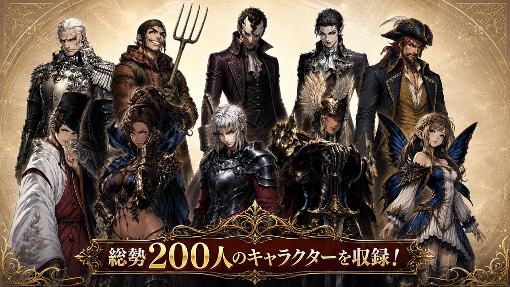 【RPG向け】キャラ200種立ち絵素材集