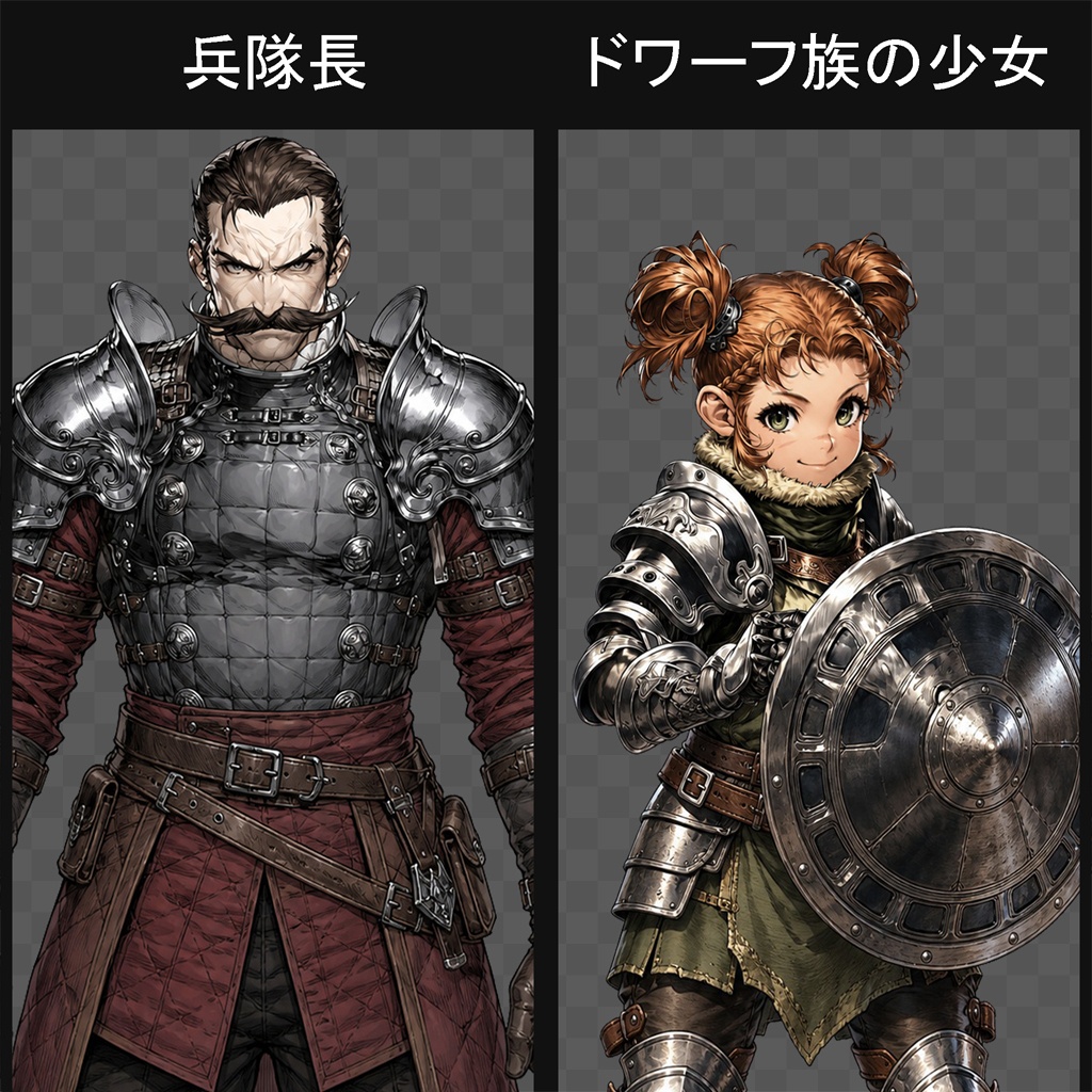 【RPG向け】キャラ200種立ち絵素材集