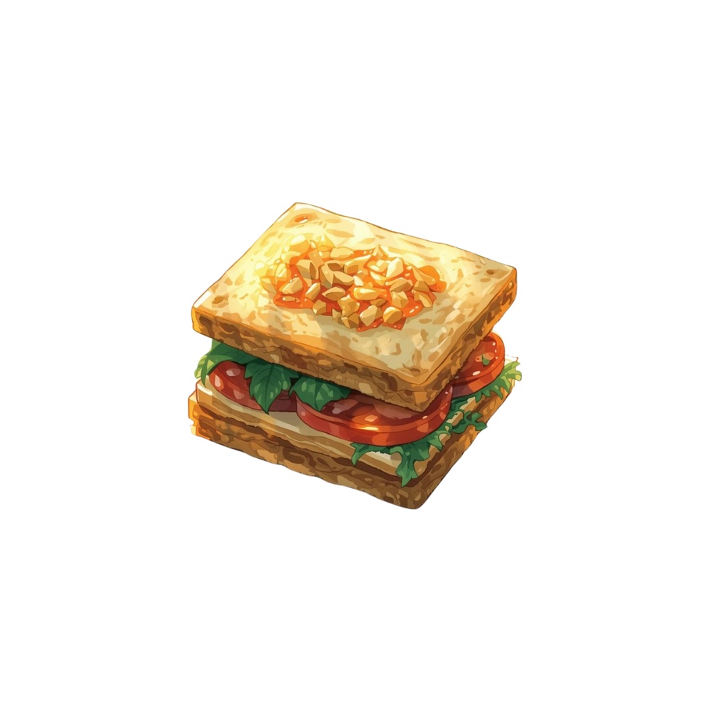 ジブリ風な食べ物クリップアートセット(10種/PNG)