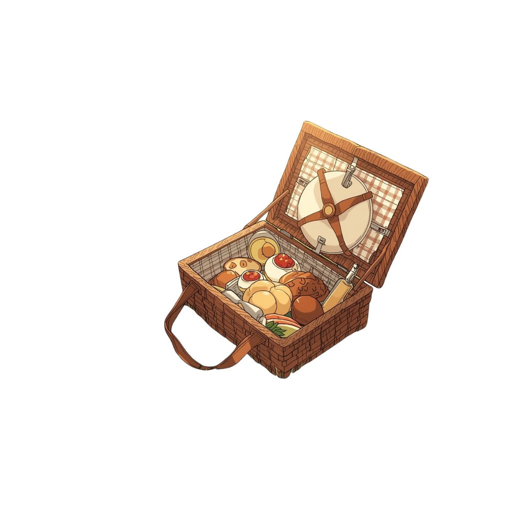 ジブリ風な食べ物クリップアートセット(10種/PNG)