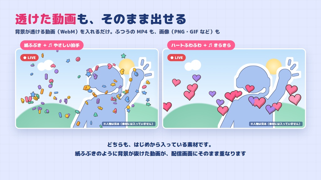 【リリース記念500円】リアクションボード|Stream Deck なしでOK、ボタンひとつで画像・透けた動画・効果音をポン出し【OBS だけで動く・無料版あり】