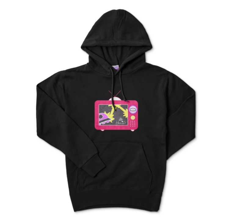 花ちゃんの赤いブラウン管パーカー