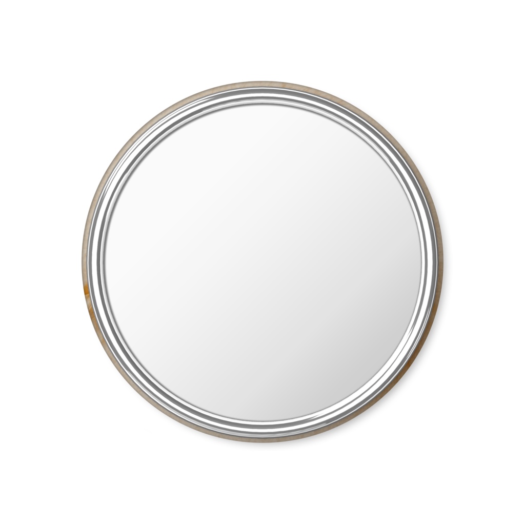 にゃんもないと 缶ミラー - 56mm (茶トラ白)