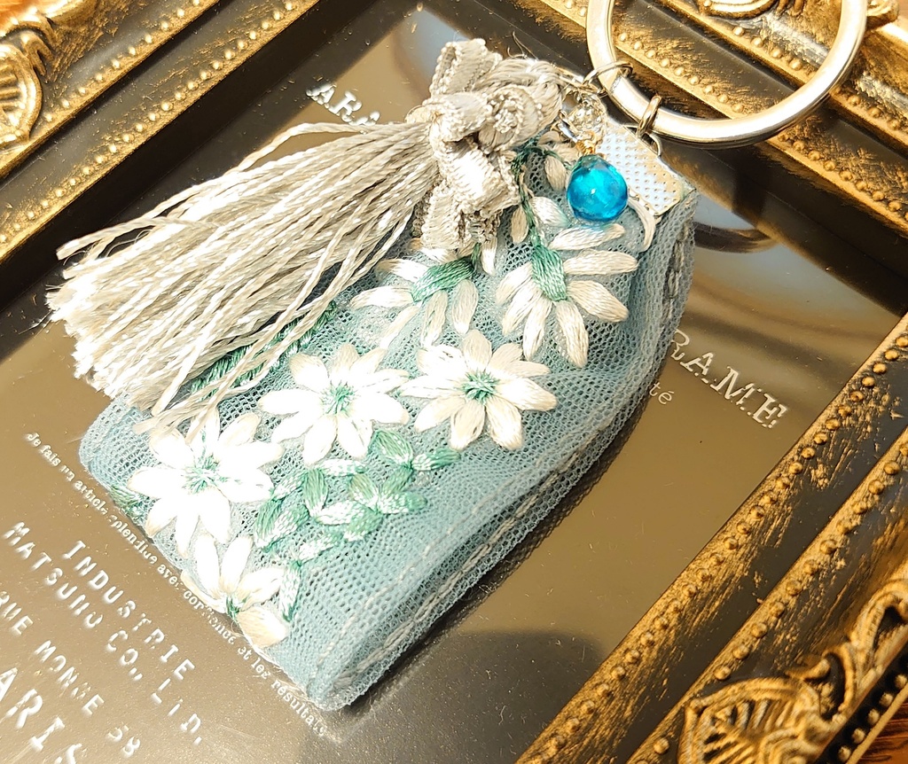キーホルダー青