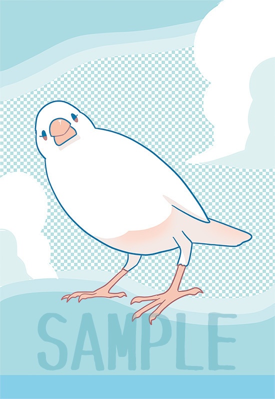 文鳥クリアファイル　