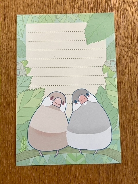 文鳥ミニ便せん
