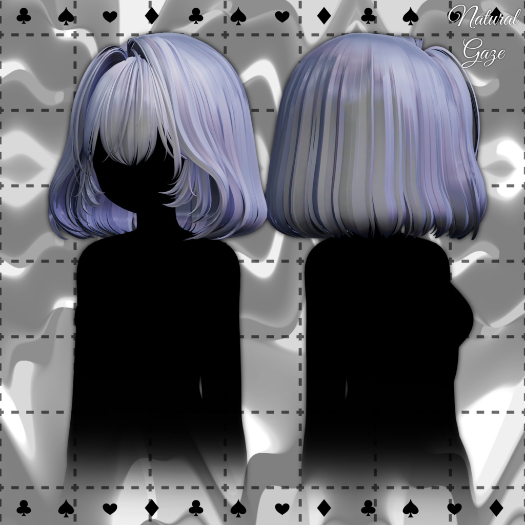 【7アバター対応】NaturalGazeHair017
