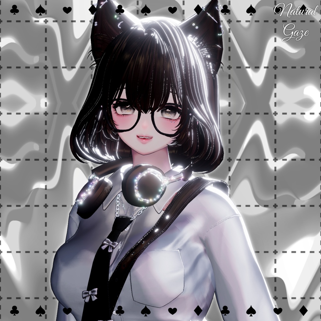 【7アバター対応】NaturalGazeHair017