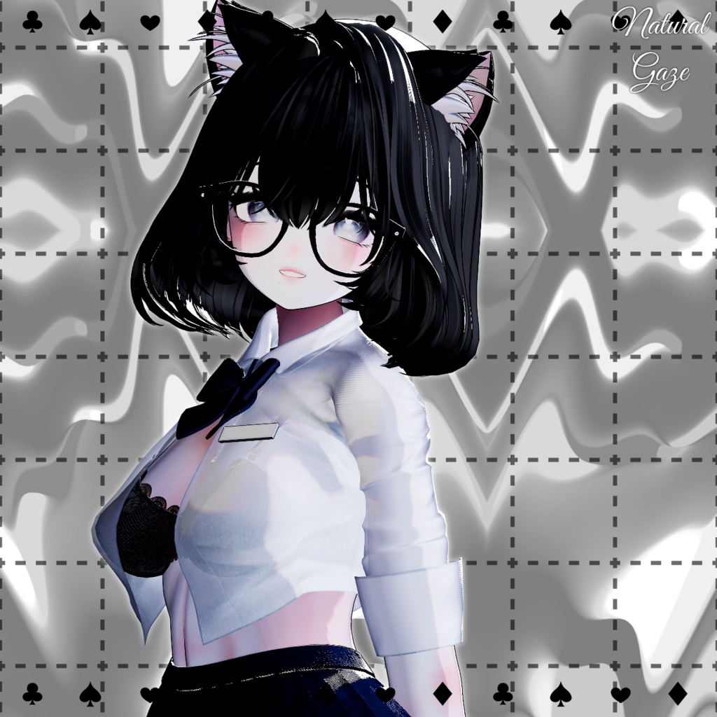 【7アバター対応】NaturalGazeHair017