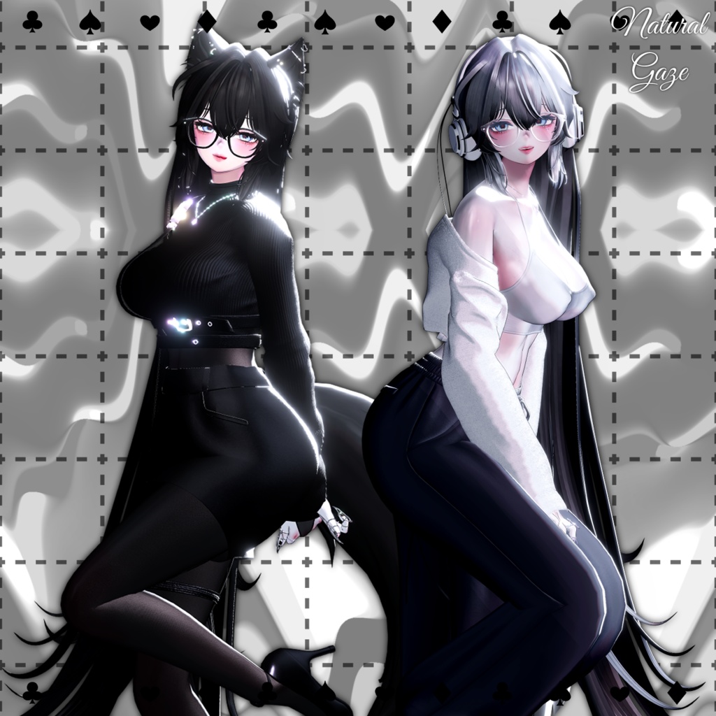 【8アバター対応】NaturalGazeHair018