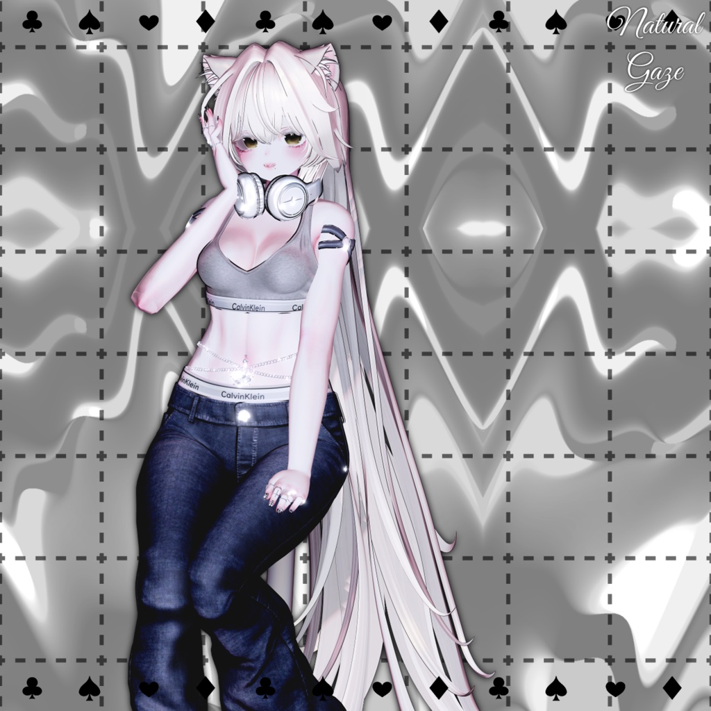 【8アバター対応】NaturalGazeHair018