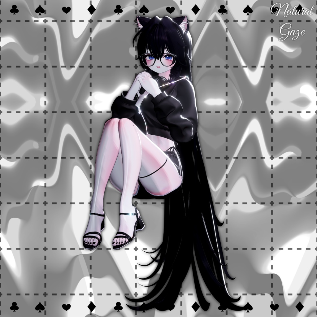 【8アバター対応】NaturalGazeHair018